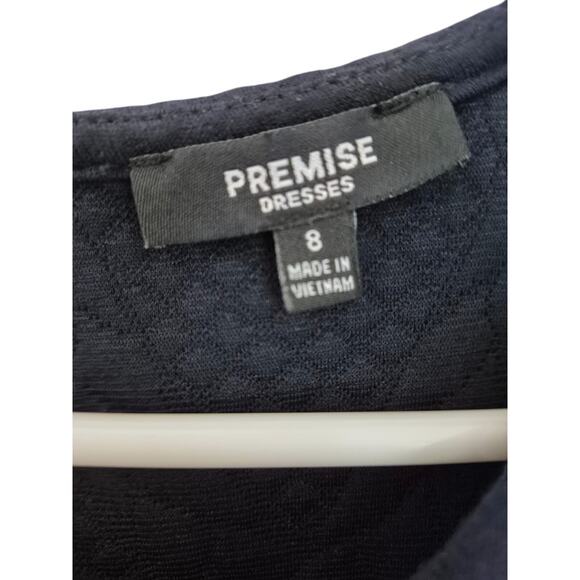 Premise Womens Dress Size 8 Navy Blue Sleeveless Jumper Quilted Short Layer - Picture 3 of 6